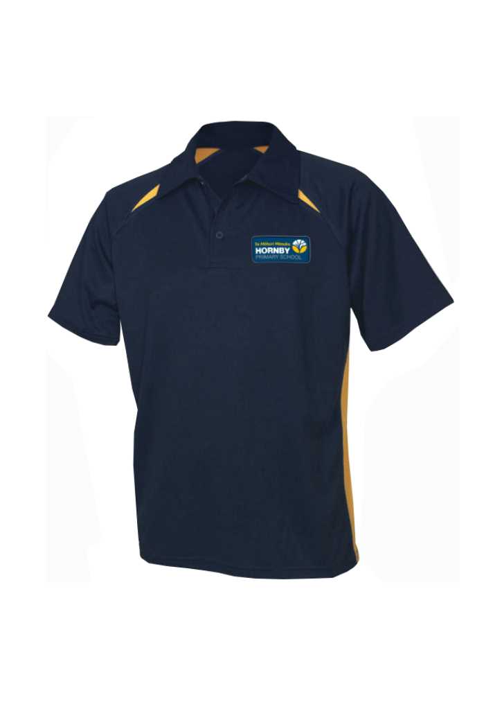 Hornby Primary School Polo Navy/Gold